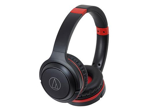 Audio-Technica ATH-S200BT BRD (black red) Wireless Headset - Slowguys